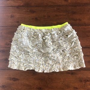 J crew ruffled mini skirt